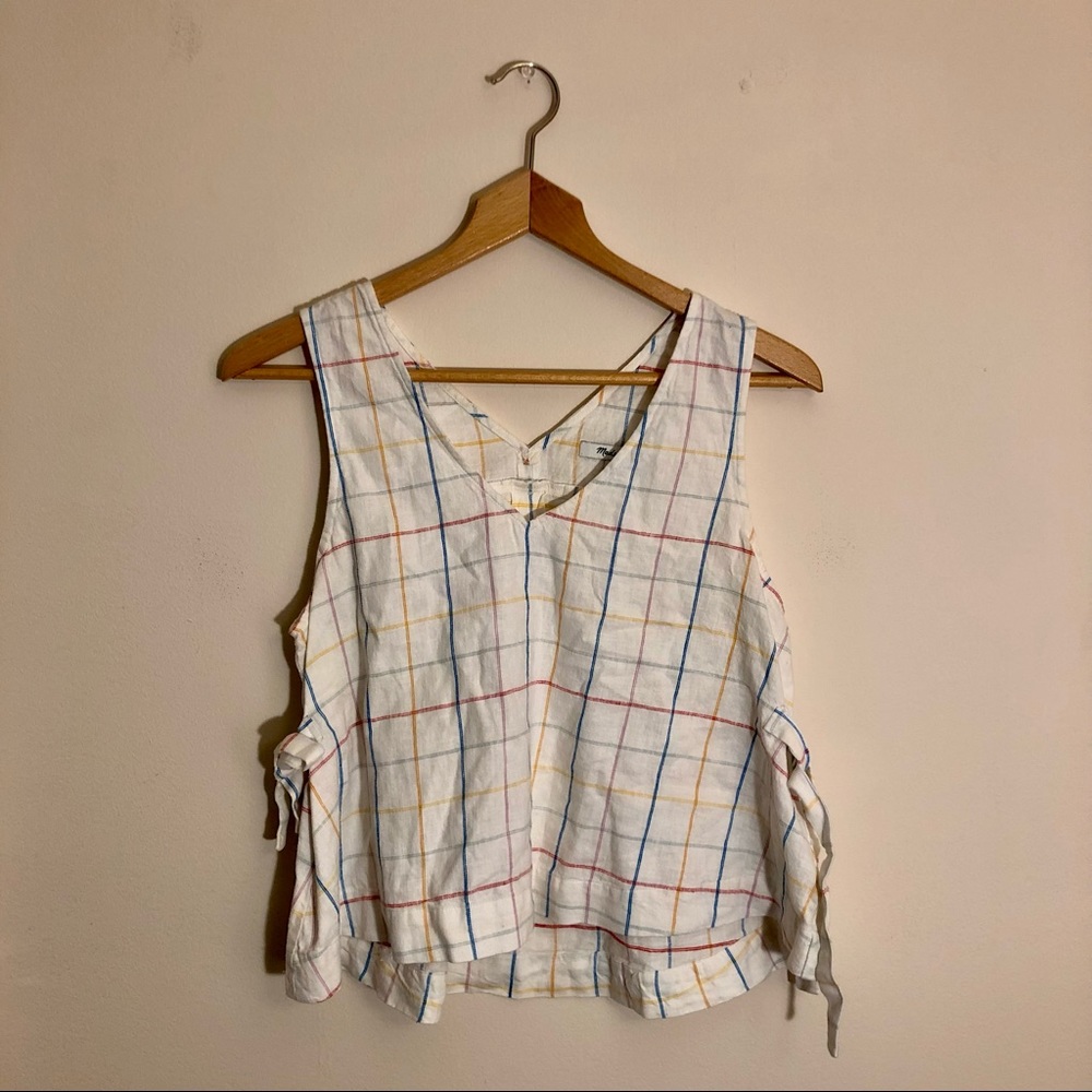 Madewell sleeveless picnic print tank top